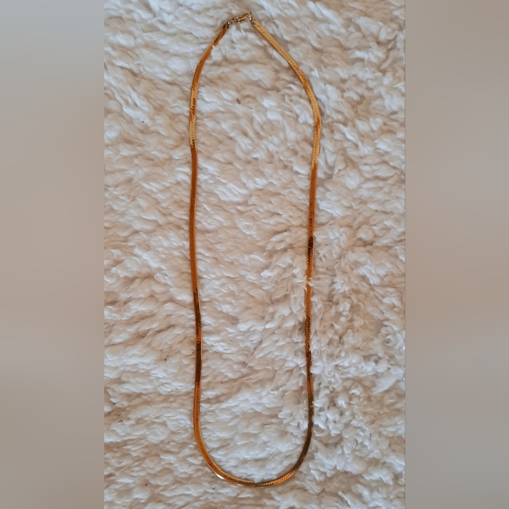 Gold Herringbone Necklace